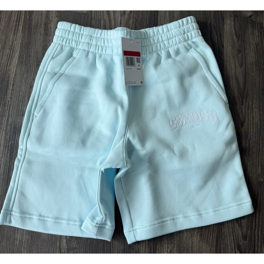 SOLD
 large Nike swoosh sweat shorts light blue new Back To School BTS Y2K
